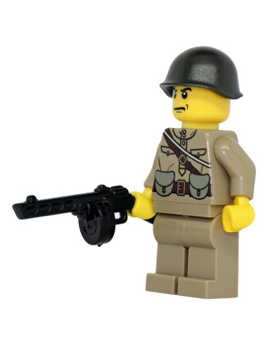 Minifigura Soldado Ruso Segunda Guerra Mundial PPSh - Modern Brick Warfare