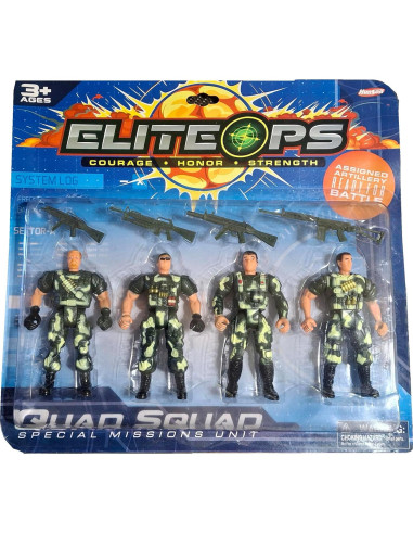 Soldados de Juguete Hunson 12.7 cm 4 Pcs Ejército SWAT