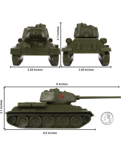 Tanque Soviético T-34 BMC Toys 1:40 Verde Oliva 2
