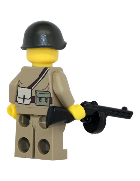 Minifigura Soldado Ruso Segunda Guerra Mundial PPSh - Modern Brick Warfare