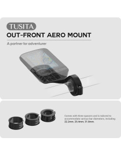 Soporte TUSITA Aero Out Front para ELEMNT ROAM y BOLT 3 2