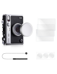 Accesorios Rieibi para Fujifilm Instax Mini EVO - Tapa de Lente y Protector LCD