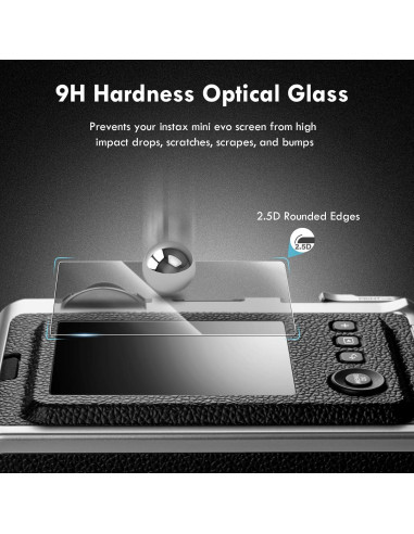 Accesorios Rieibi para Fujifilm Instax Mini EVO - Tapa de Lente y Protector LCD