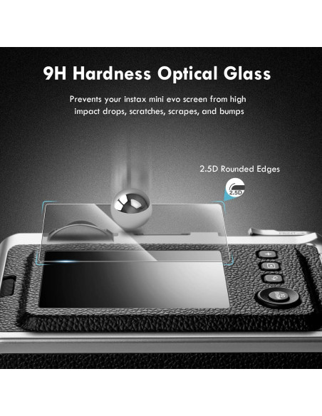 Accesorios Rieibi para Fujifilm Instax Mini EVO - Tapa de Lente y Protector LCD