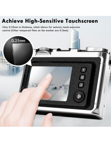 Accesorios Rieibi para Fujifilm Instax Mini EVO - Tapa de Lente y Protector LCD