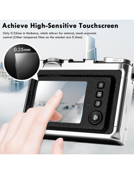 Accesorios Rieibi para Fujifilm Instax Mini EVO - Tapa de Lente y Protector LCD