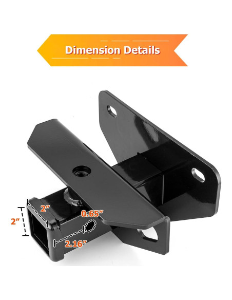 Enganche de Remolque Trasero WeiSen 2" Clase 3 para Dodge Ram