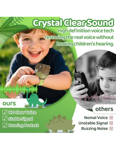 Walkie Talkies de Dinosaurio Vvinca para Niños 3-12 Años