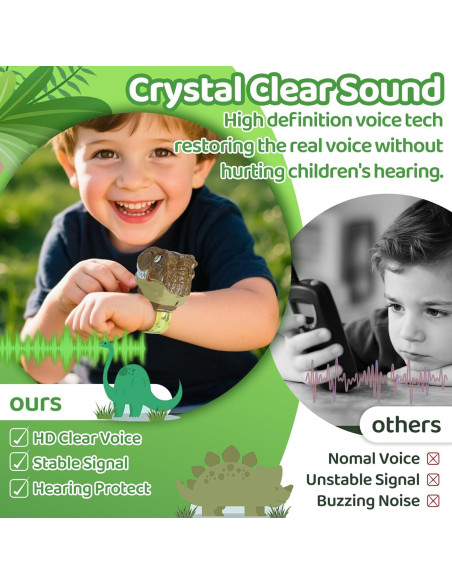 Walkie Talkies de Dinosaurio Vvinca para Niños 3-12 Años