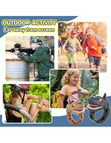 Walkie Talkies Dinosaurio T-Rex Recargables para Niños 2 Pack