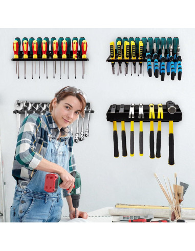 Juego Organizador de Herramientas Montaje en Pared Pilida 4 Piezas