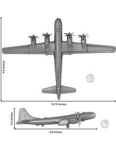 Avión de Juguete TimMee B-29 Superfortress Gris 24.77cm 2