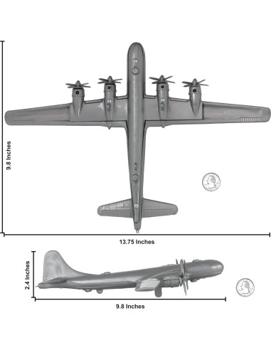 Avión de Juguete TimMee B-29 Superfortress Gris 24.77cm
