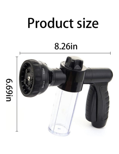 Pistola de Espuma BELOMI para Lavado de Autos 8 Patrones