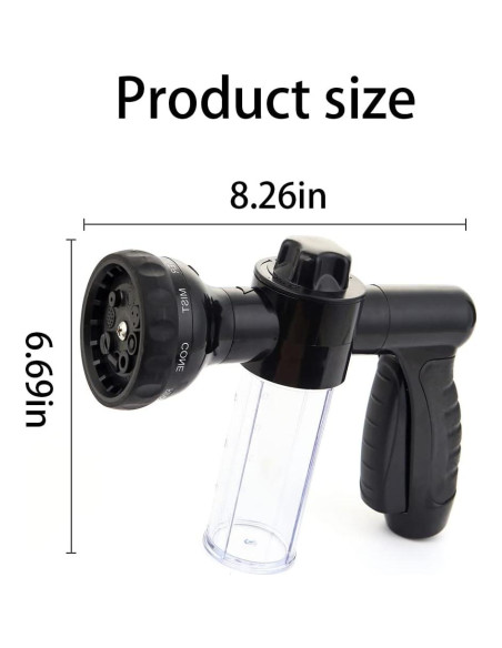 Pistola de Espuma BELOMI para Lavado de Autos 8 Patrones