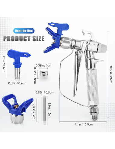 Kit de Pistola Pulverizadora Sin Aire Dent-de-lion 13 Piezas