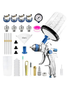 Pistola de Pulverización HVLP BENTOHKLE H2008 650cc Azul