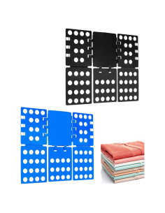 Tablero Plegable QWORK para Ropa - Paquete de 2, Negro y Azul