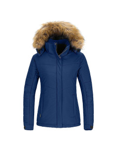 Chaqueta de Esquí Impermeable Wantdo para Mujeres - Grande Marino
