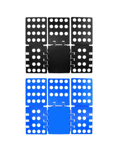 Tablero Plegable QWORK para Ropa - Paquete de 2, Negro y Azul 2