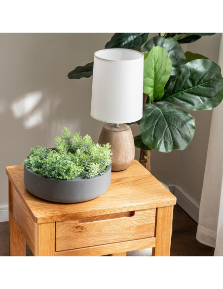 Maceta Yin Yang de Concreto Gris MyGift 24.1 cm Drenaje