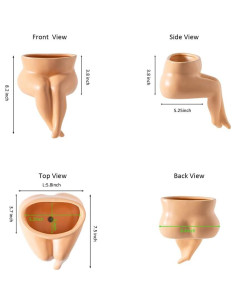 Maceta de Cerámica Misijuer en Forma de Cuerpo con Drenaje 2