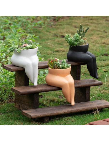 Maceta de Cerámica Misijuer en Forma de Cuerpo con Drenaje