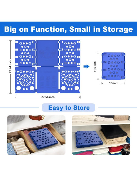 Tablero de Pliegue de Camisetas BoxLegend Azul 70x57 cm