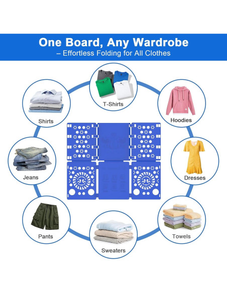 Tablero de Pliegue de Camisetas BoxLegend Azul 70x57 cm