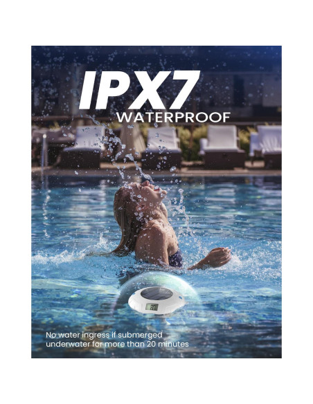 Termómetro de piscina solar PoolPrime RGBW 8 modos 28.9C