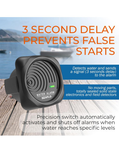 Alarma de Nivel de Agua SEAFLO 12V con Sensor Eléctrico