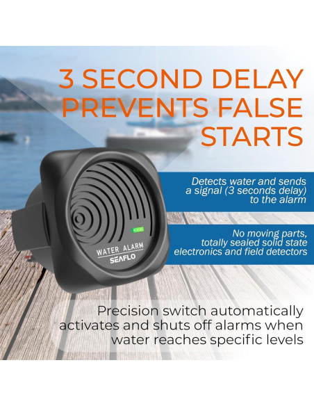 Alarma de Nivel de Agua SEAFLO 12V con Sensor Eléctrico