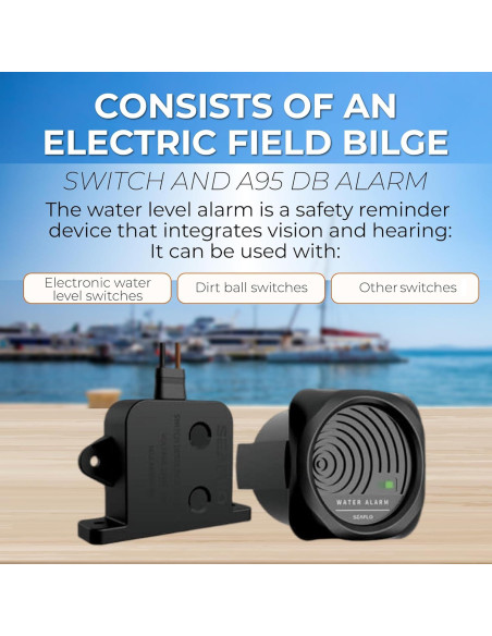 Alarma de Nivel de Agua SEAFLO 12V con Sensor Eléctrico