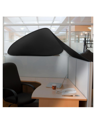 Sombra de Cubículo Plegable Juexica 75 cm Negra para Oficina