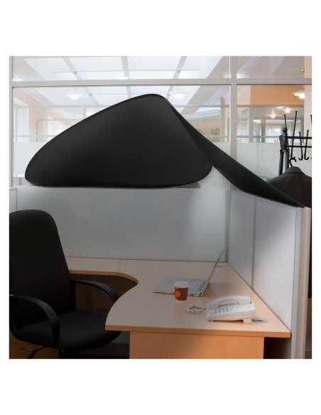 Sombra de Cubículo Plegable Juexica 75 cm Negra para Oficina