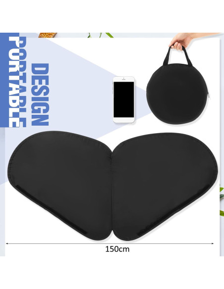 Sombra de Cubículo Plegable Juexica 75 cm Negra para Oficina