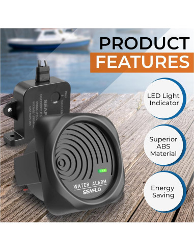 Alarma de Nivel de Agua SEAFLO 12V con Sensor Eléctrico