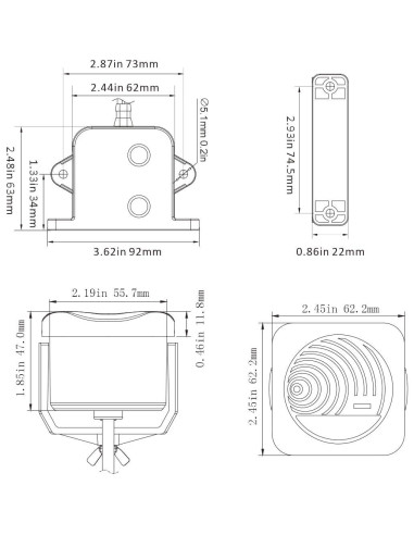 Alarma de Nivel de Agua SEAFLO 12V con Sensor Eléctrico