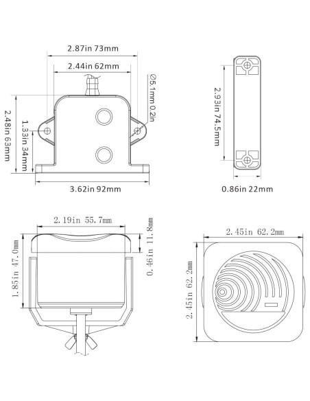 Alarma de Nivel de Agua SEAFLO 12V con Sensor Eléctrico