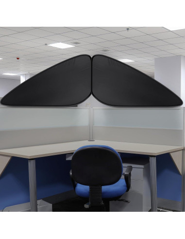 Sombra de Cubículo Plegable Juexica 75 cm Negra para Oficina