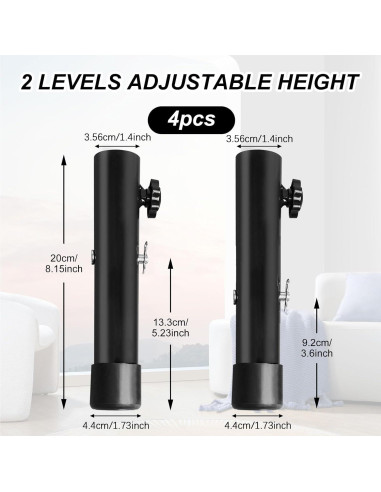 Elevadores de Mesa Plegable TOWEBOORY - 4 Piezas Ajustables