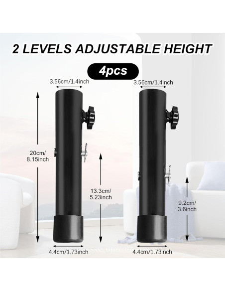 Elevadores de Mesa Plegable TOWEBOORY - 4 Piezas Ajustables