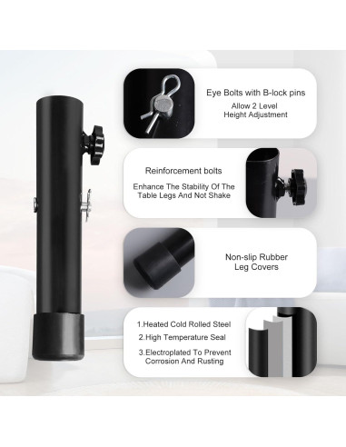 Elevadores de Mesa Plegable TOWEBOORY - 4 Piezas Ajustables