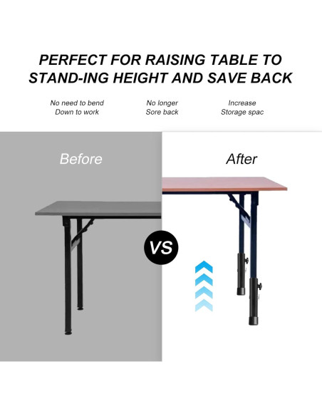 Elevadores de Mesa Plegable TOWEBOORY - 4 Piezas Ajustables