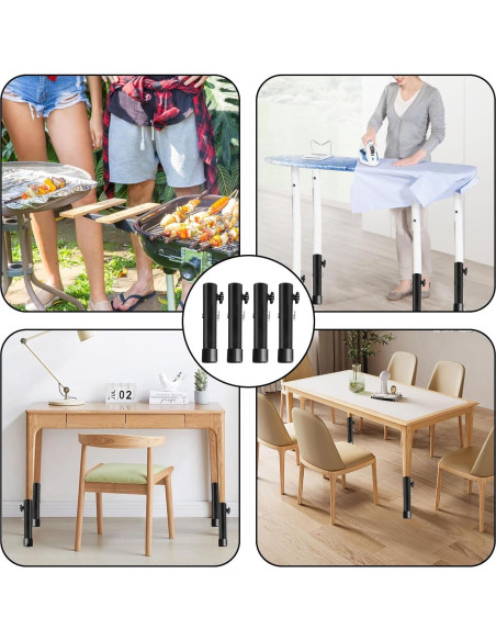 Elevadores de Mesa Plegable TOWEBOORY - 4 Piezas Ajustables