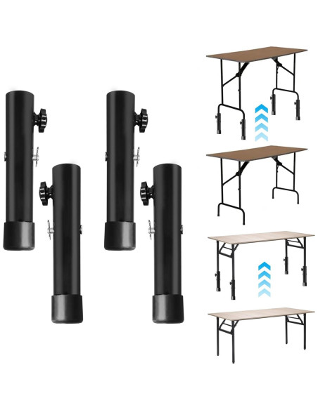 Elevadores de Mesa Plegable TOWEBOORY - 4 Piezas Ajustables