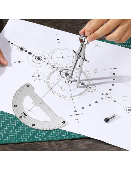 Juego de Geometría Mr. Pen - Transportador y Compás 17.27 cm