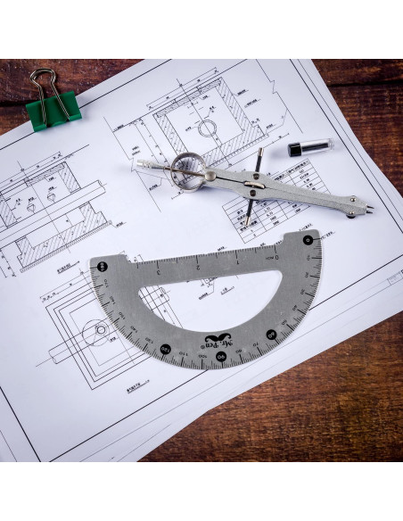 Juego de Geometría Mr. Pen - Transportador y Compás 17.27 cm