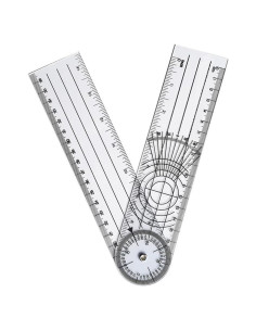 Goniómetro de Plástico Transparente HZX 21.96x14.99cm 360