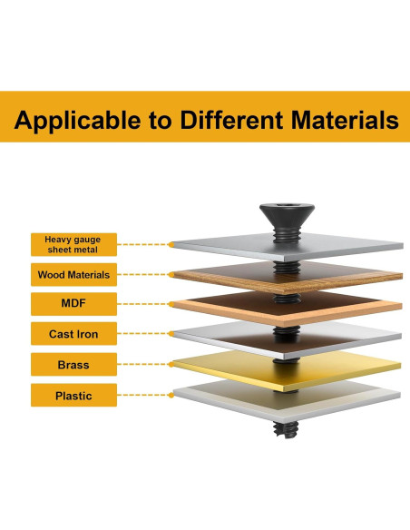 Tornillos para Deck FMhotu 1/4-20 x 6.35 cm Cabeza Plana - 100 Pzas